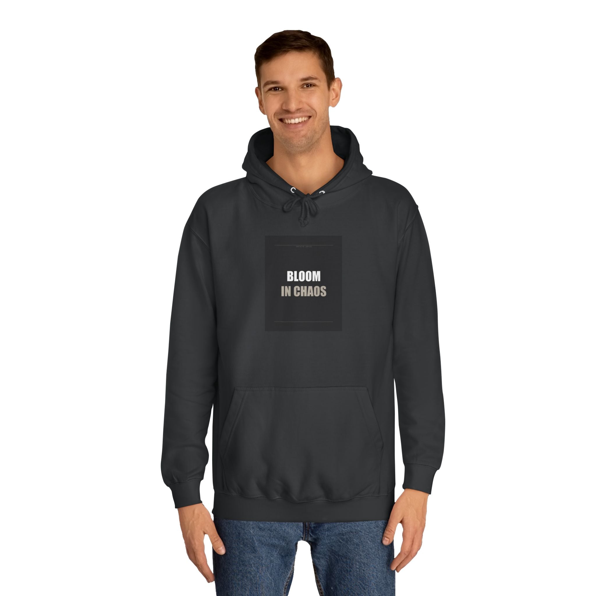 Bloom In Chaos Bold Typography Statement Hoodie