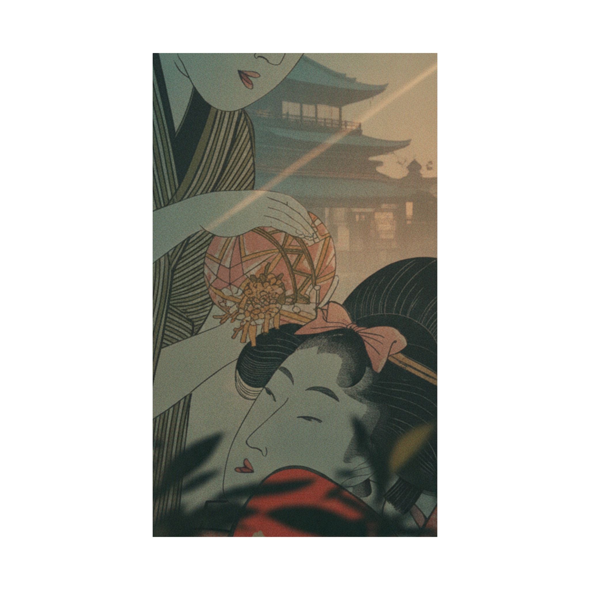 Cinematic — Man And Young Woman With A Ball — Matte Poster