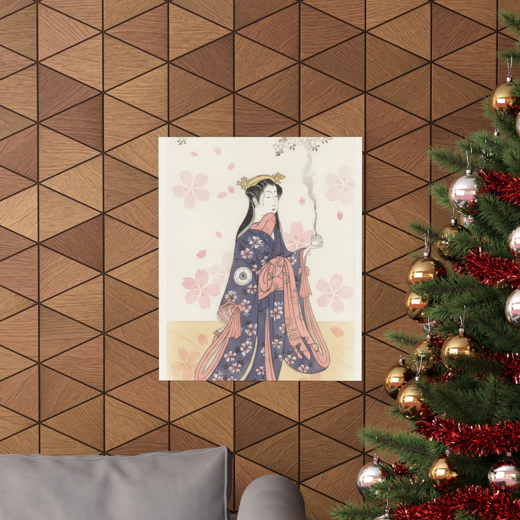 Watercolor — The Actor Iwai Hanshirō Iv As Sakura Hime, The Cherry Princess — Matte Poster