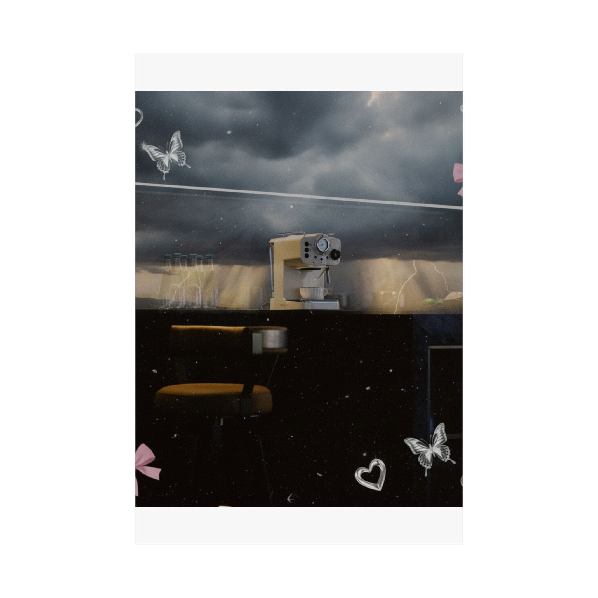 Dramatic Storm — Kitchen — Matte Poster