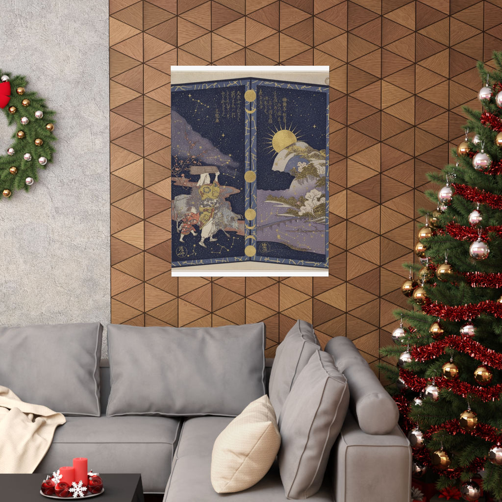 Celestial — Surimono In Shape Of Small Twofold Screen — Matte Poster
