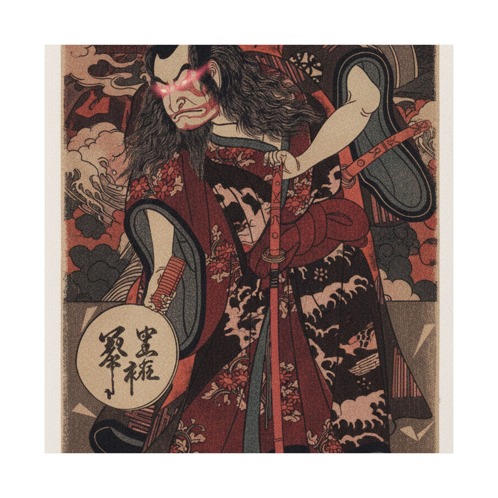 Japanese Street — The First Nakamura Nakazo As A Samurai — Matte Poster