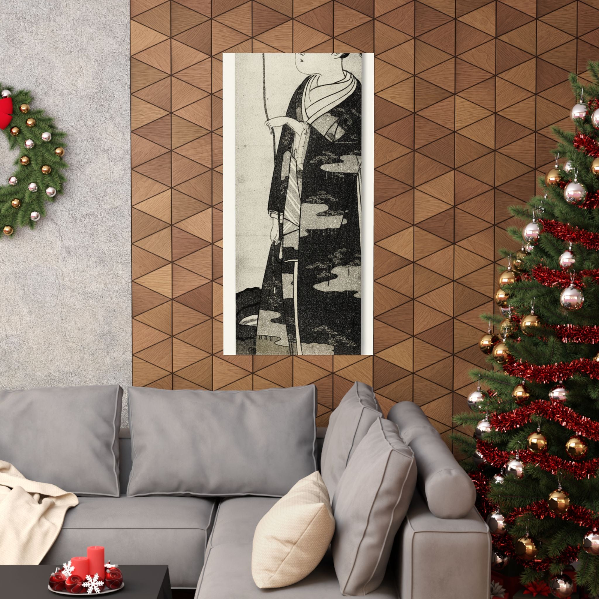 Ecommerce Main — A Woman Playing With A Monkey Which Has Climbed A Tree — Matte Poster