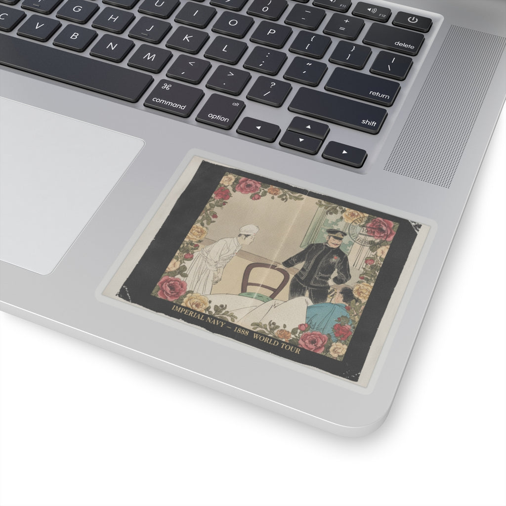 Vintage Bootleg — The Torpedo Officer (Suirai Shikan), Frontispiece Illustration From The Literary — Kiss-Cut Sticker