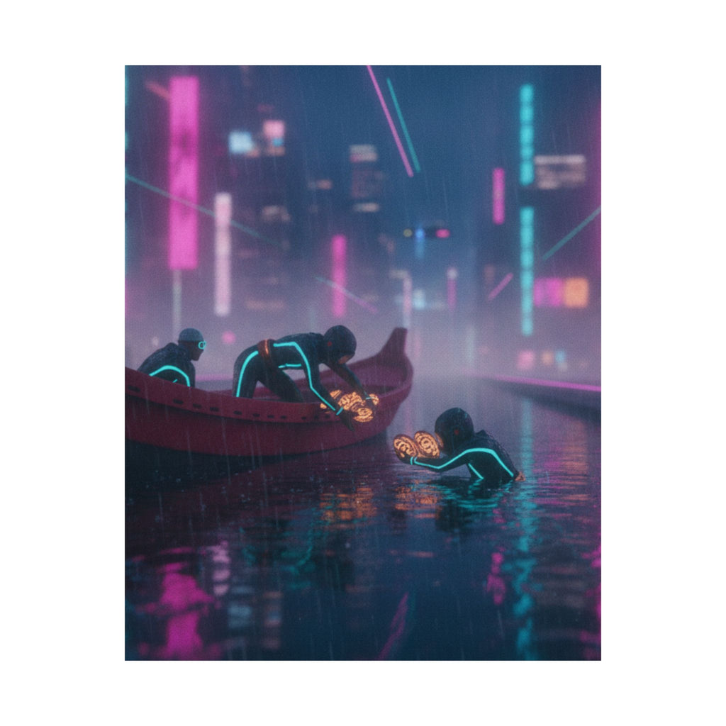 Neon Noir — Seishu Awabi-Tori No Zu — Matte Poster