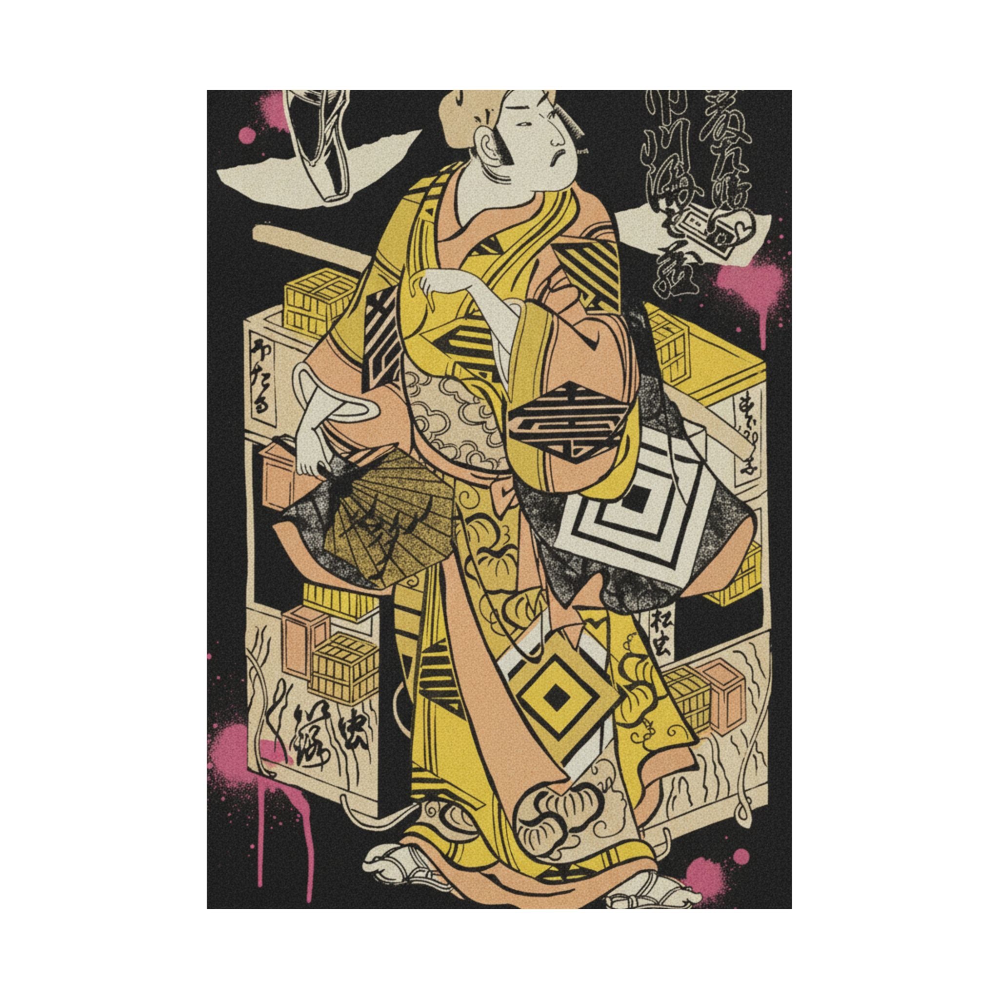 Streetwear Collage — The Actor Ichikawa Danjuro Ii, 1688–1758 — Matte Poster