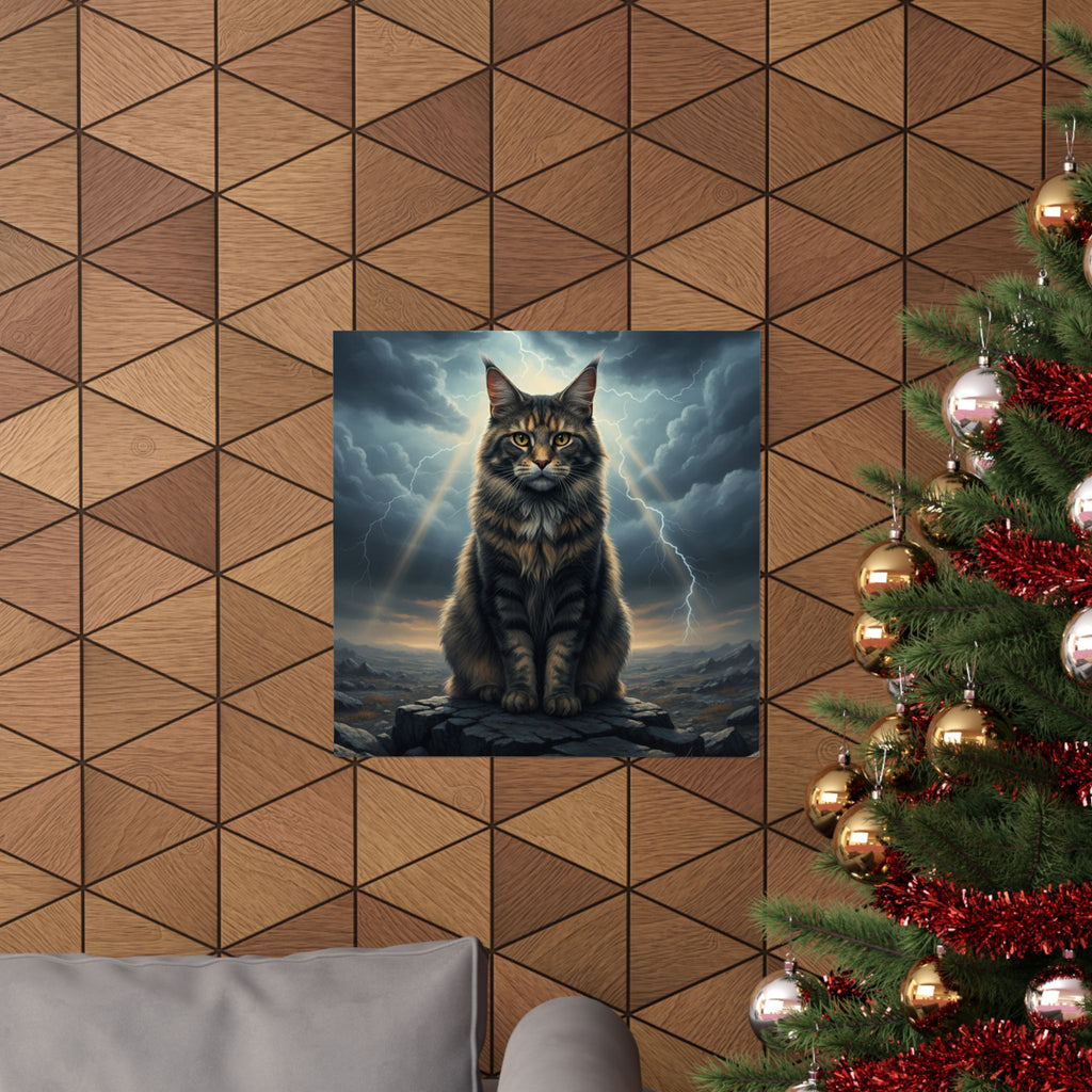 Dramatic Storm — Cat — Matte Poster