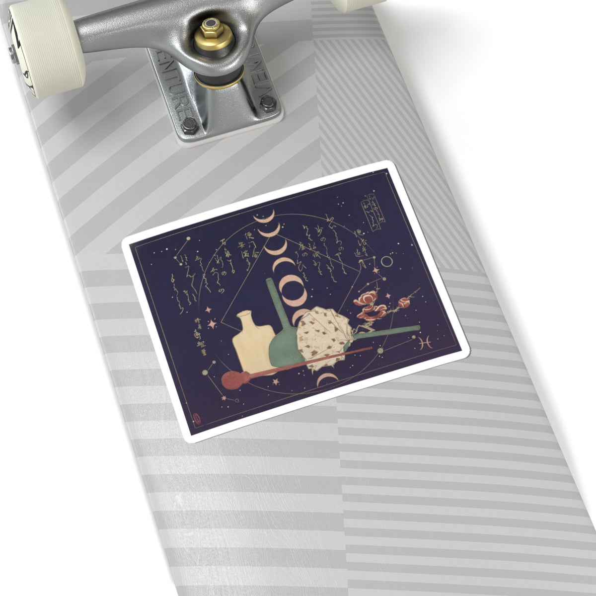 Celestial — Glass-Wares With Plum Blossoms — Kiss-Cut Sticker