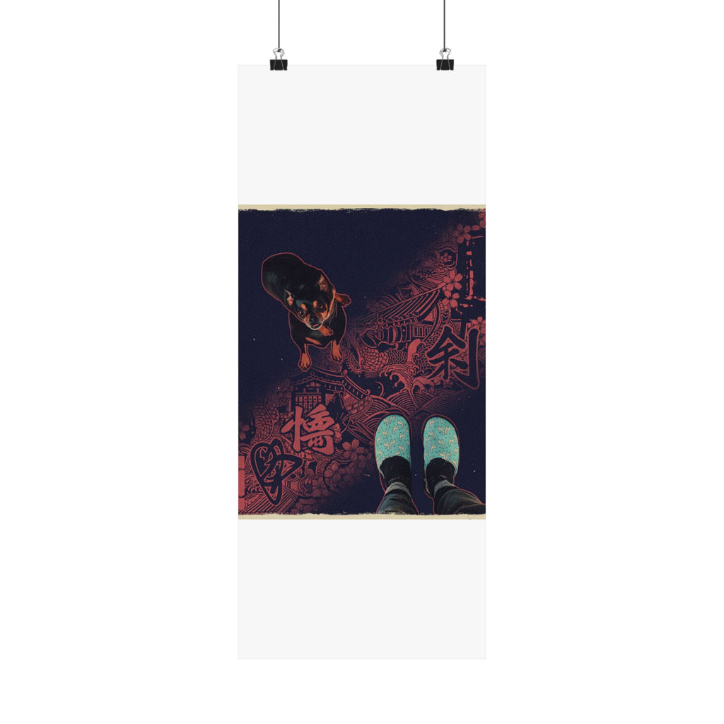 Japanese Street — Dog — Matte Poster