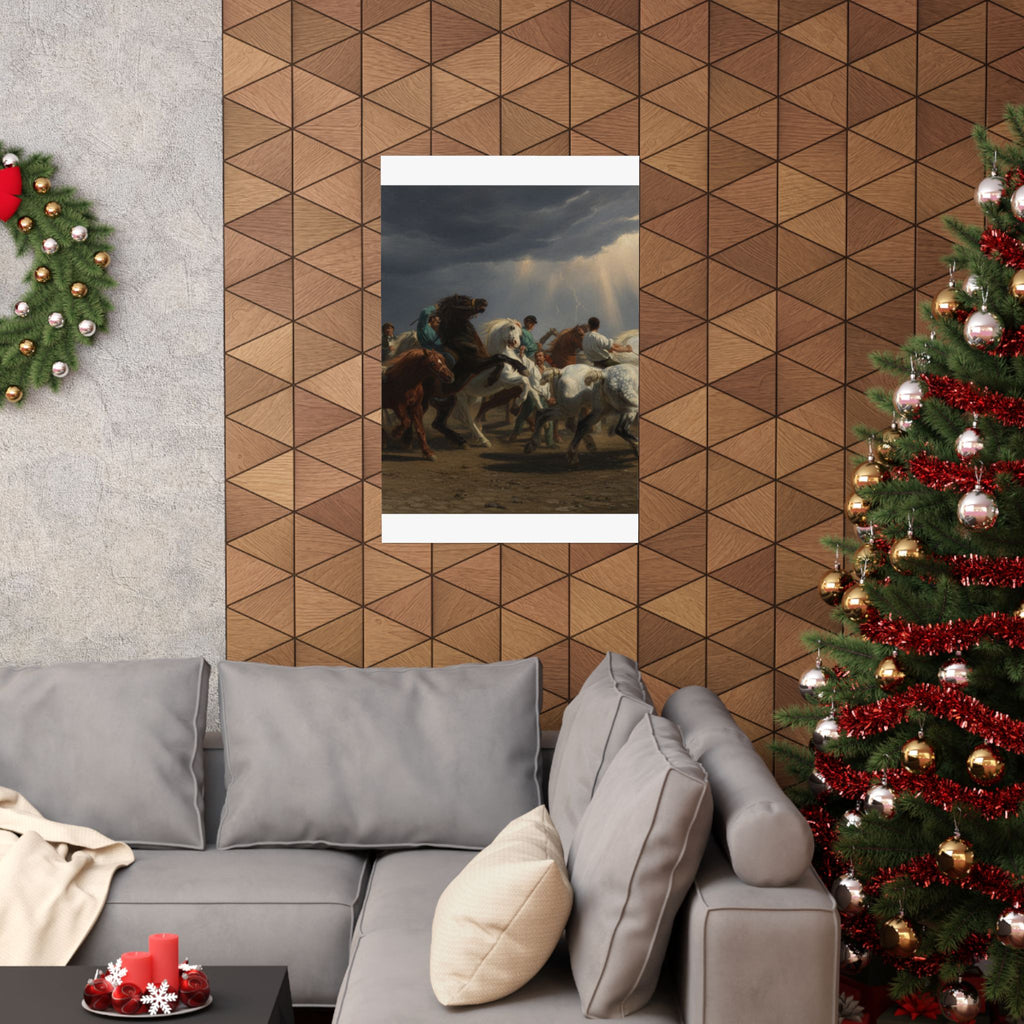 Dramatic Storm — Horse — Matte Poster