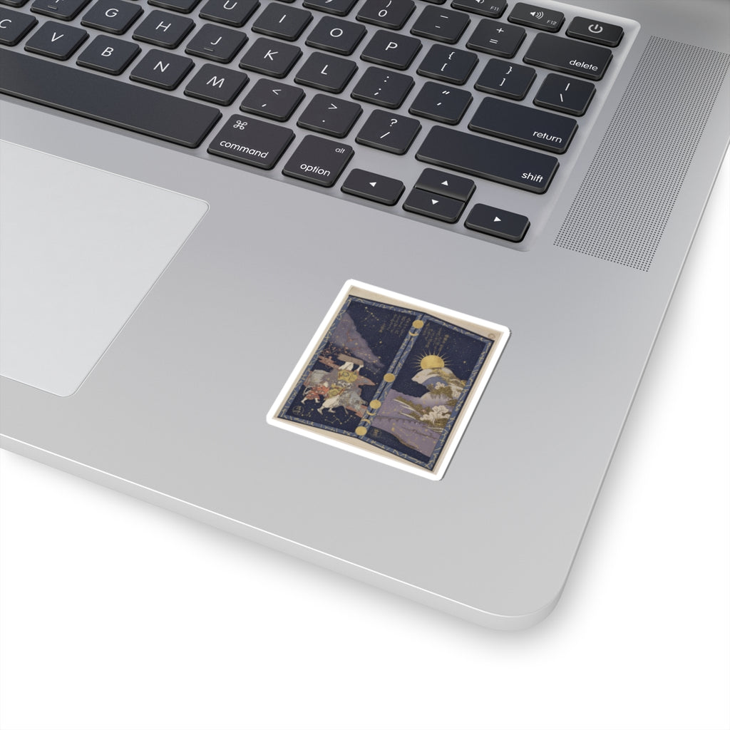 Celestial — Surimono In Shape Of Small Twofold Screen — Kiss-Cut Sticker