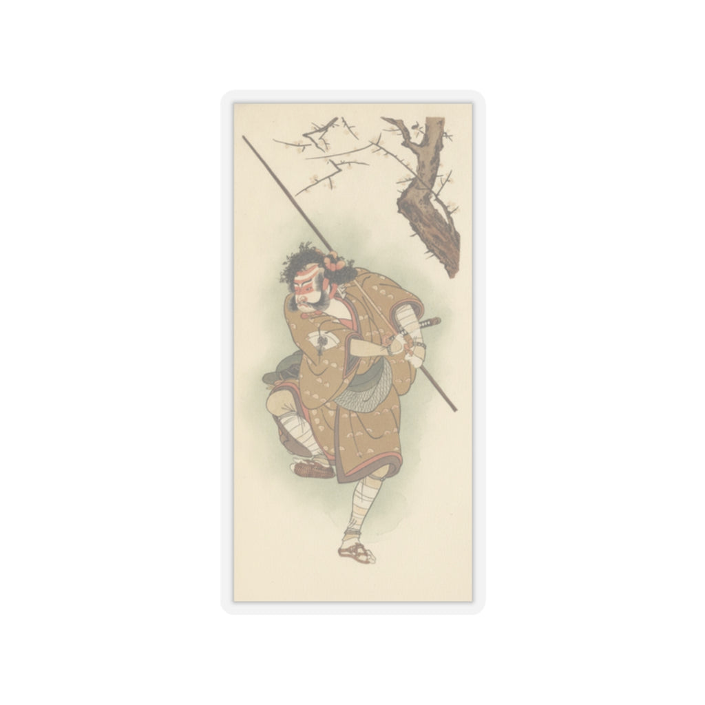Botanical — Onoe Matsusuke In The Role Of Asahina In "Edo No Haru Meisho Soga" — Kiss-Cut Sticker