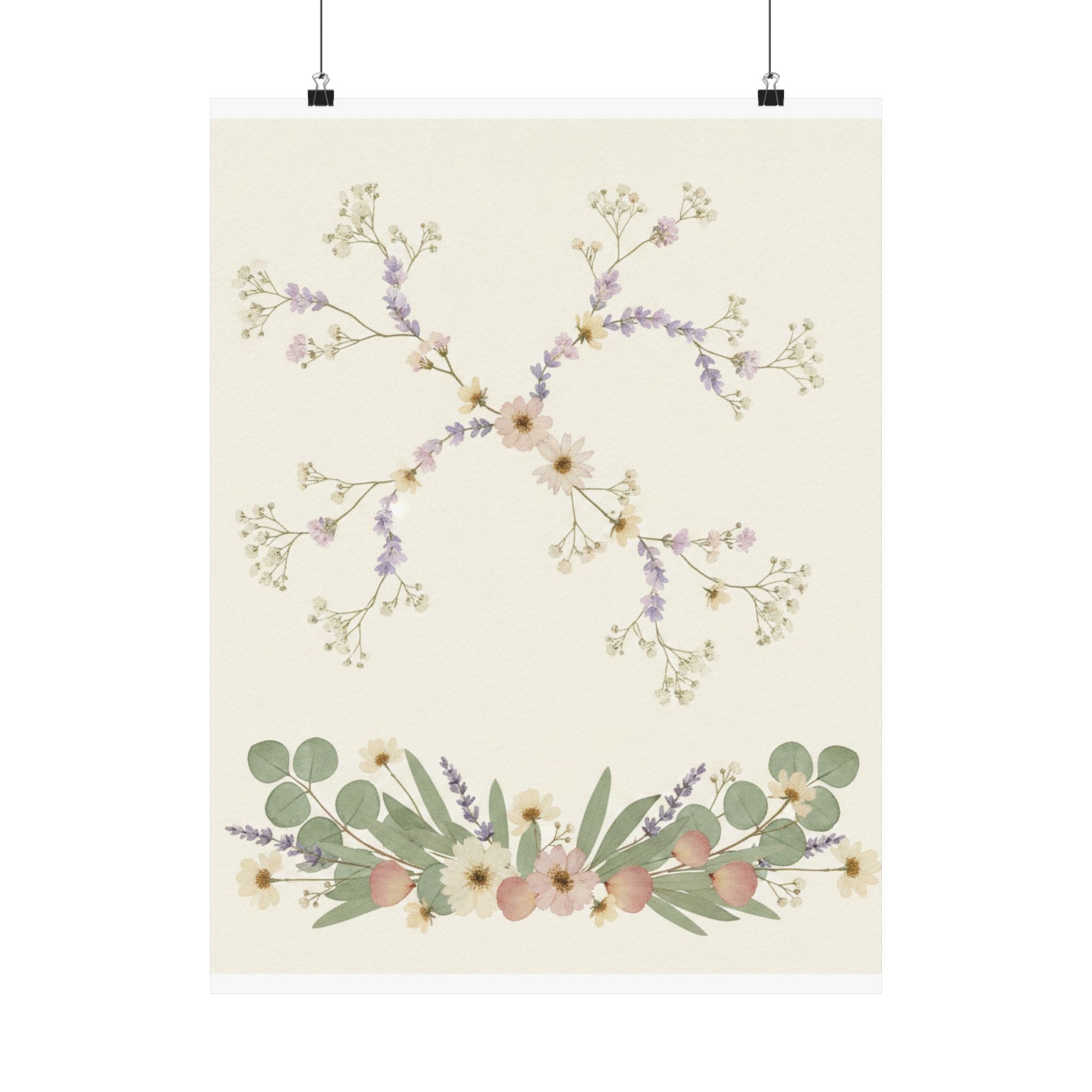 Botanical art print — product view 2