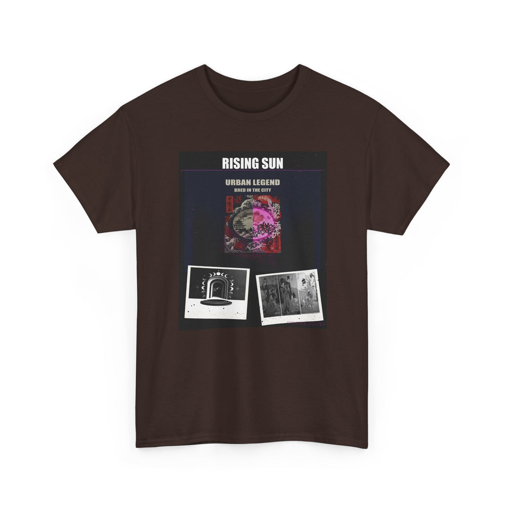 RISING SUN Magenta Night Poster Collage Graphic Tee