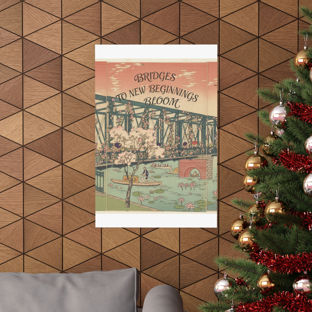 Affirmation — Illustration Of The Opening Of Azuma Bridge In Tokyo (Tokyo Meisho No Uchi Azuma — Matte Poster