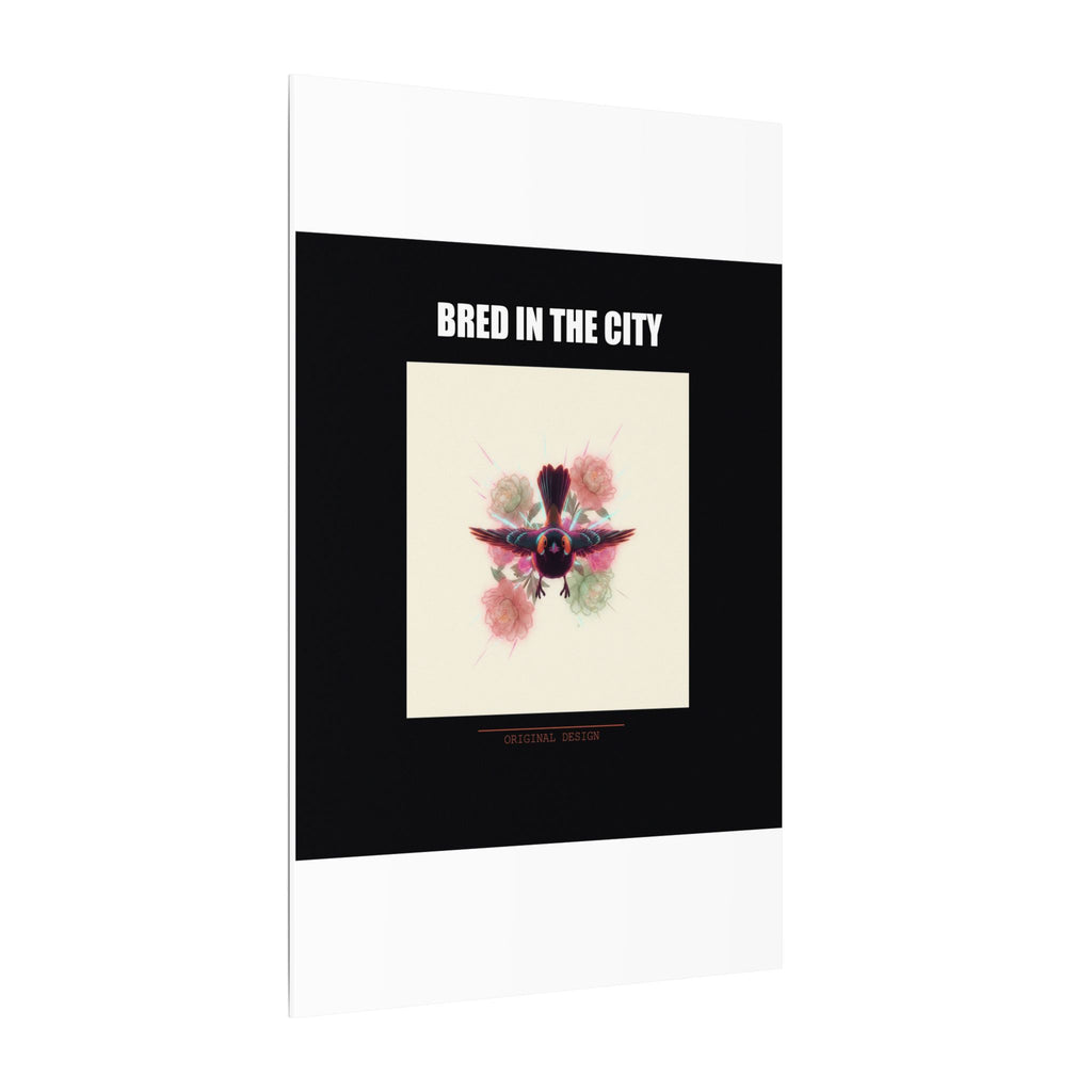 BRED IN THE CITY Flying Bird & Roses Matte Canvas