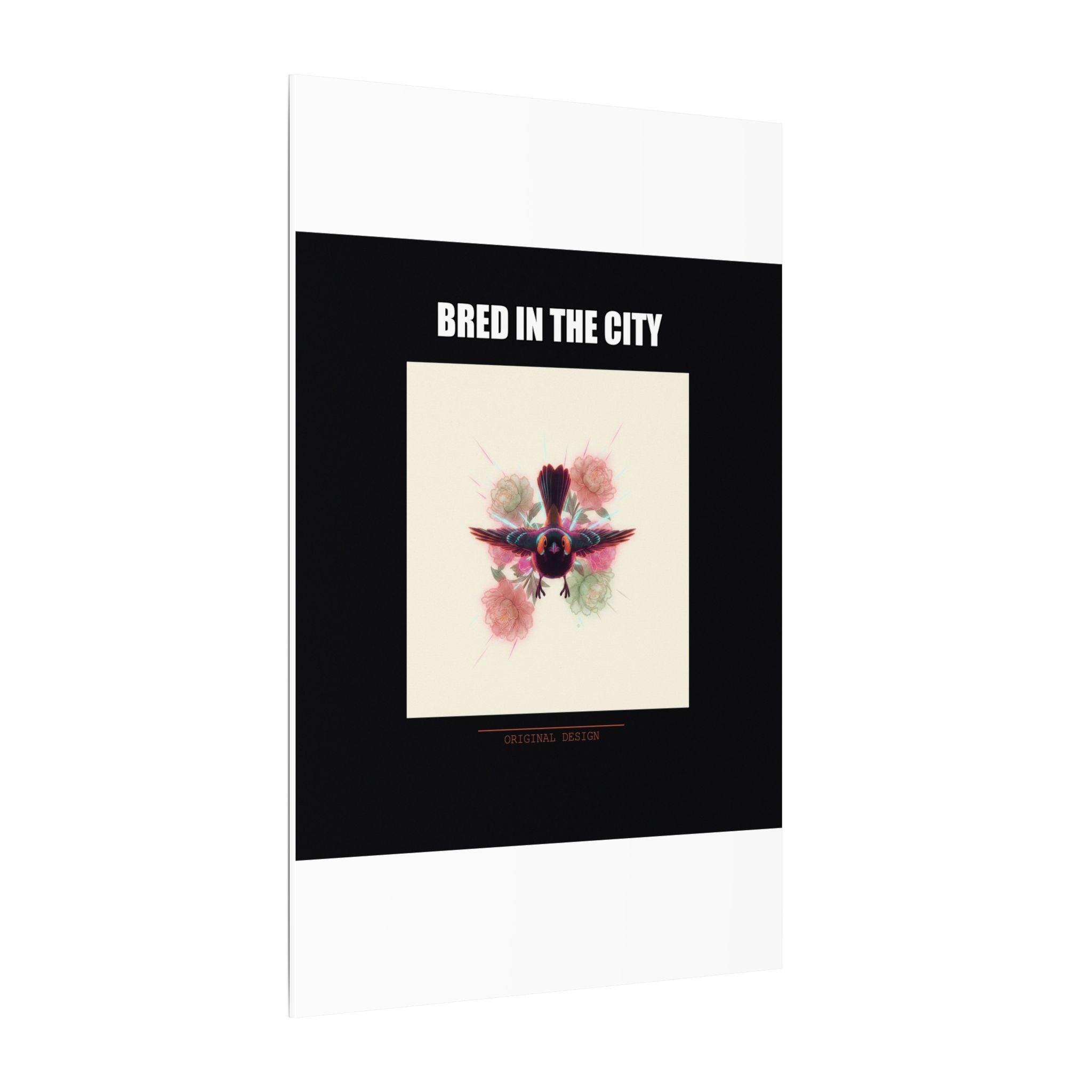 BRED IN THE CITY Flying Bird & Roses Matte Canvas