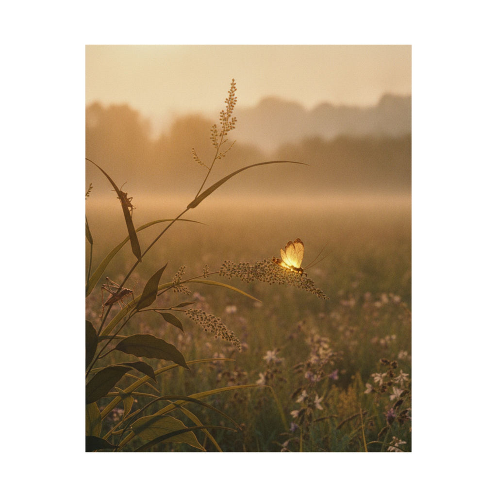 Scenic Nature — Tree Cricket (Matsumushi); Firefly (Hotaru), From The Picture Book Of Crawling C — Matte Poster