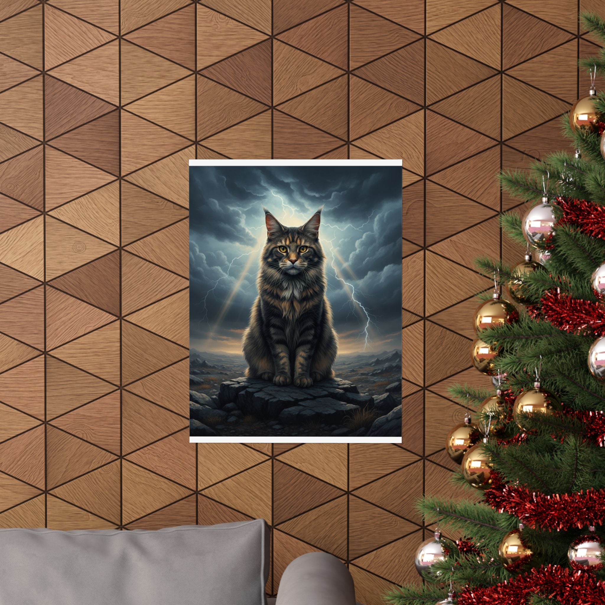 Dramatic Storm — Cat — Matte Poster