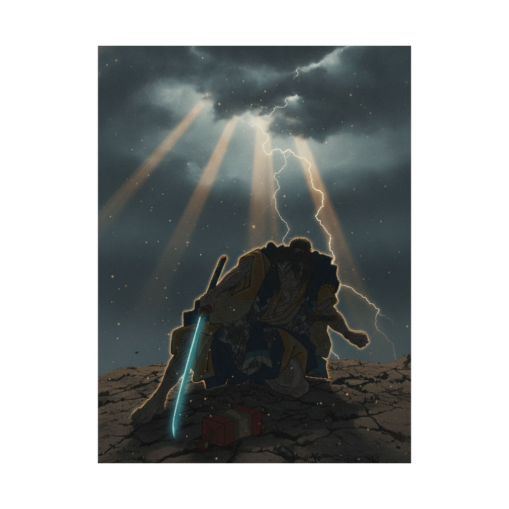 Dramatic Storm — “‘A Molted Cicada Shell’ (Utsusemi): Soga Gorō Tokimune,” From The Series Scenes — Matte Poster