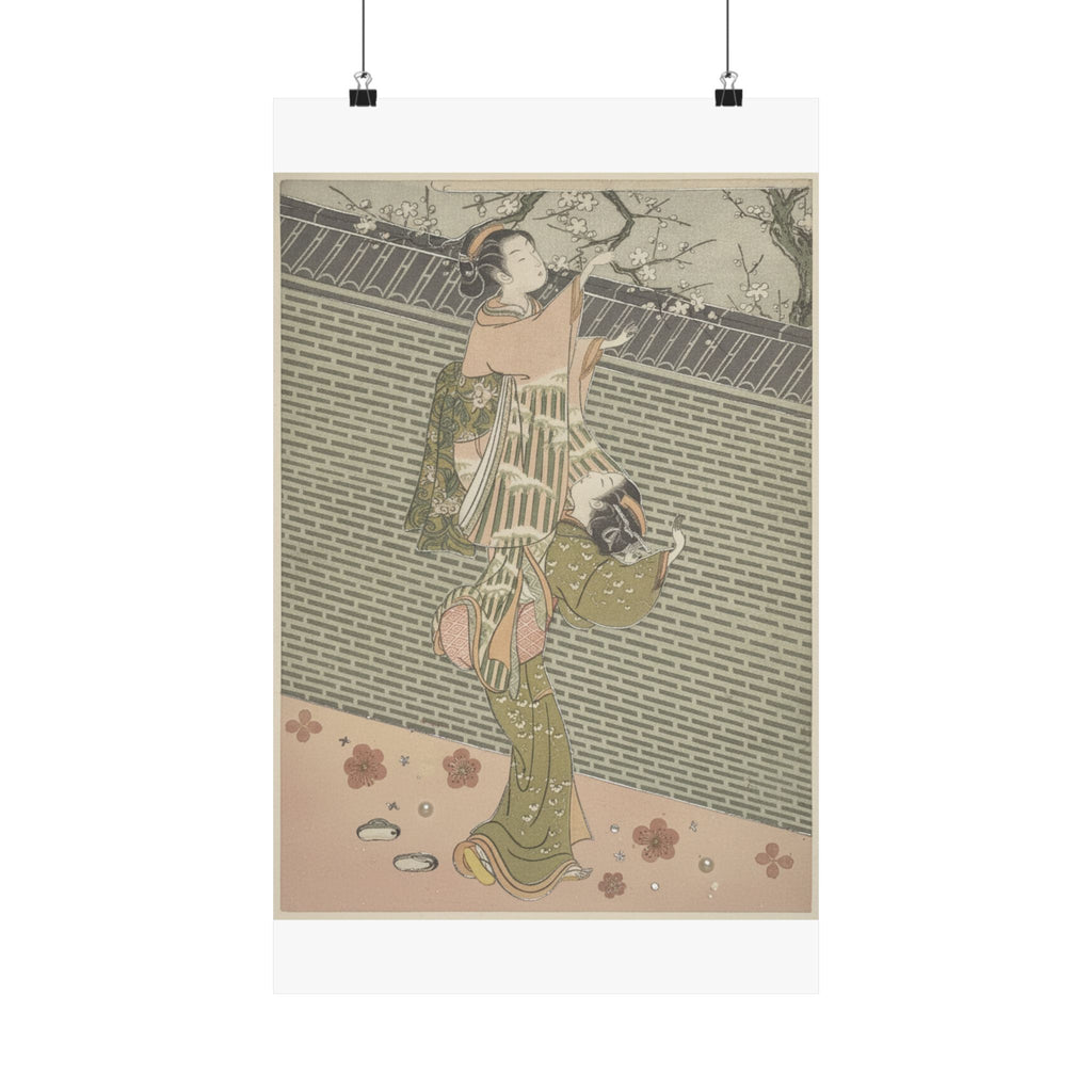 Botanical — Plucking A Branch From A Neighbor'S Plum Tree — Matte Poster