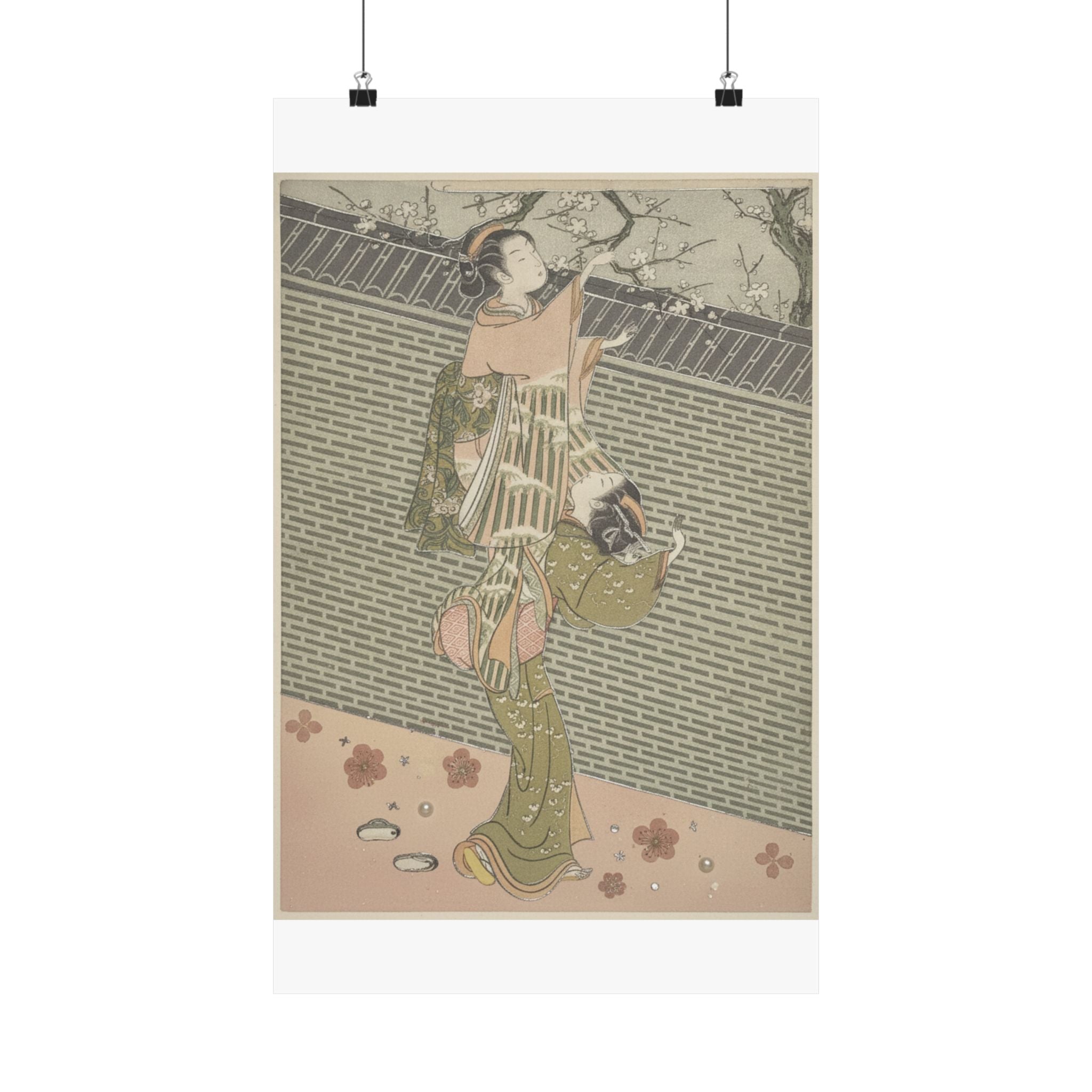 Botanical — Plucking A Branch From A Neighbor'S Plum Tree — Matte Poster