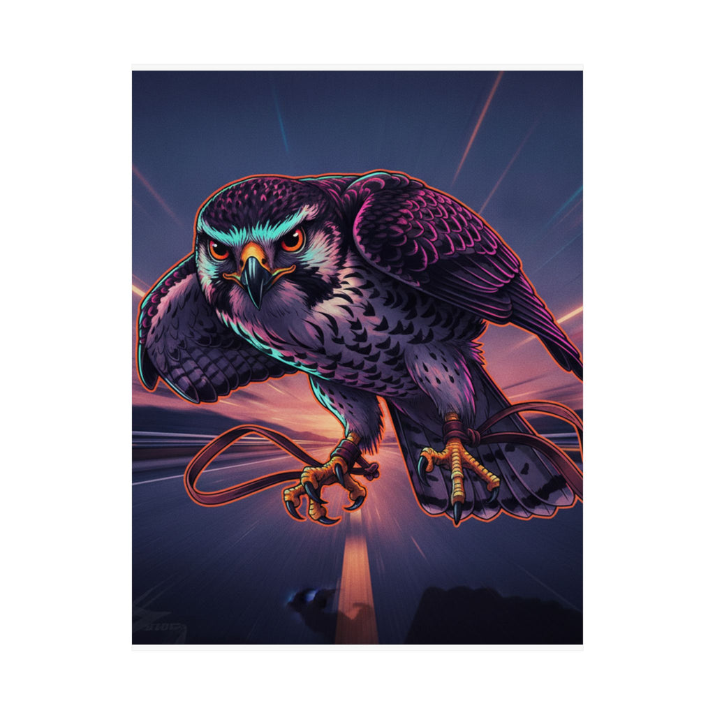 Fast Furious — Hawk Tied To Perch — Matte Poster