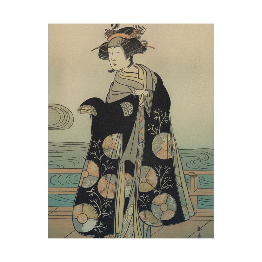 Affirmation — Yoshizawa Iroha As A Woman Standing On The Engawa Of A House By A River — Matte Poster