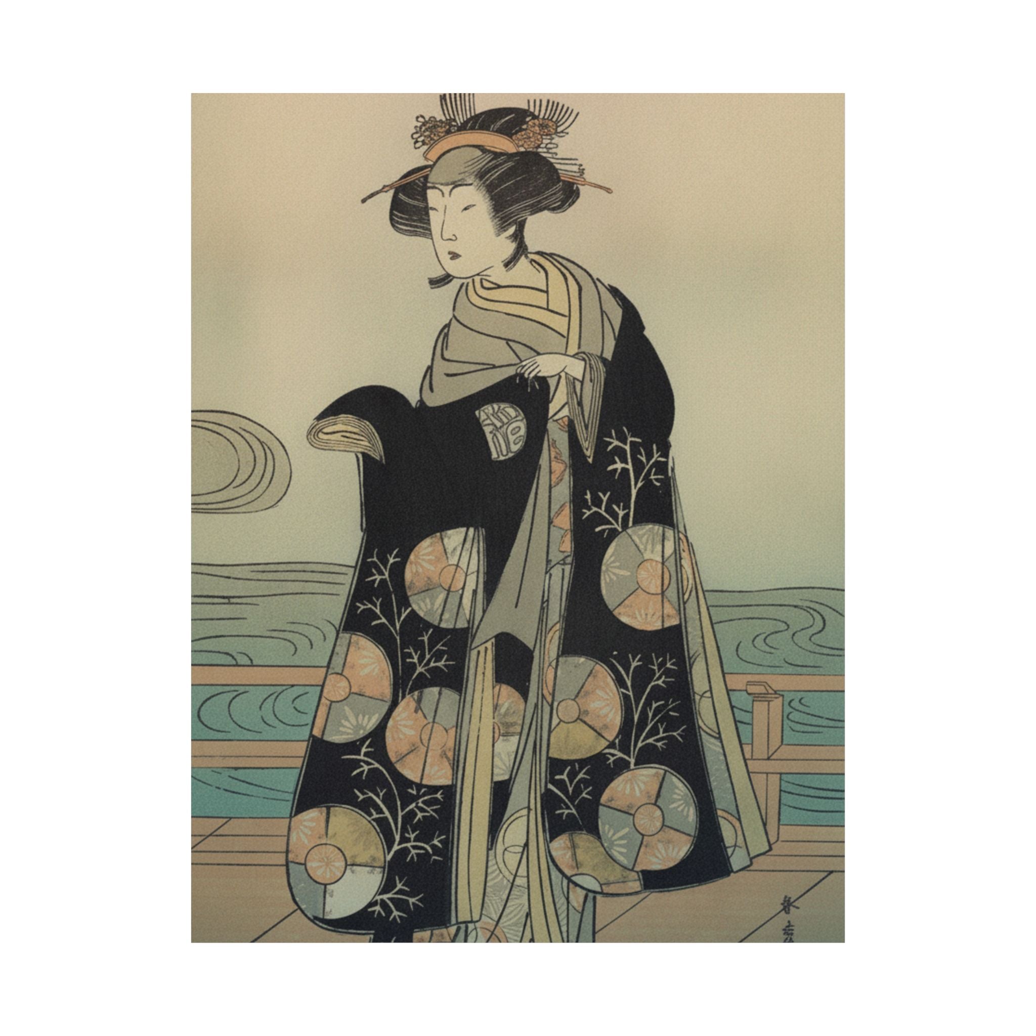 Affirmation — Yoshizawa Iroha As A Woman Standing On The Engawa Of A House By A River — Matte Poster