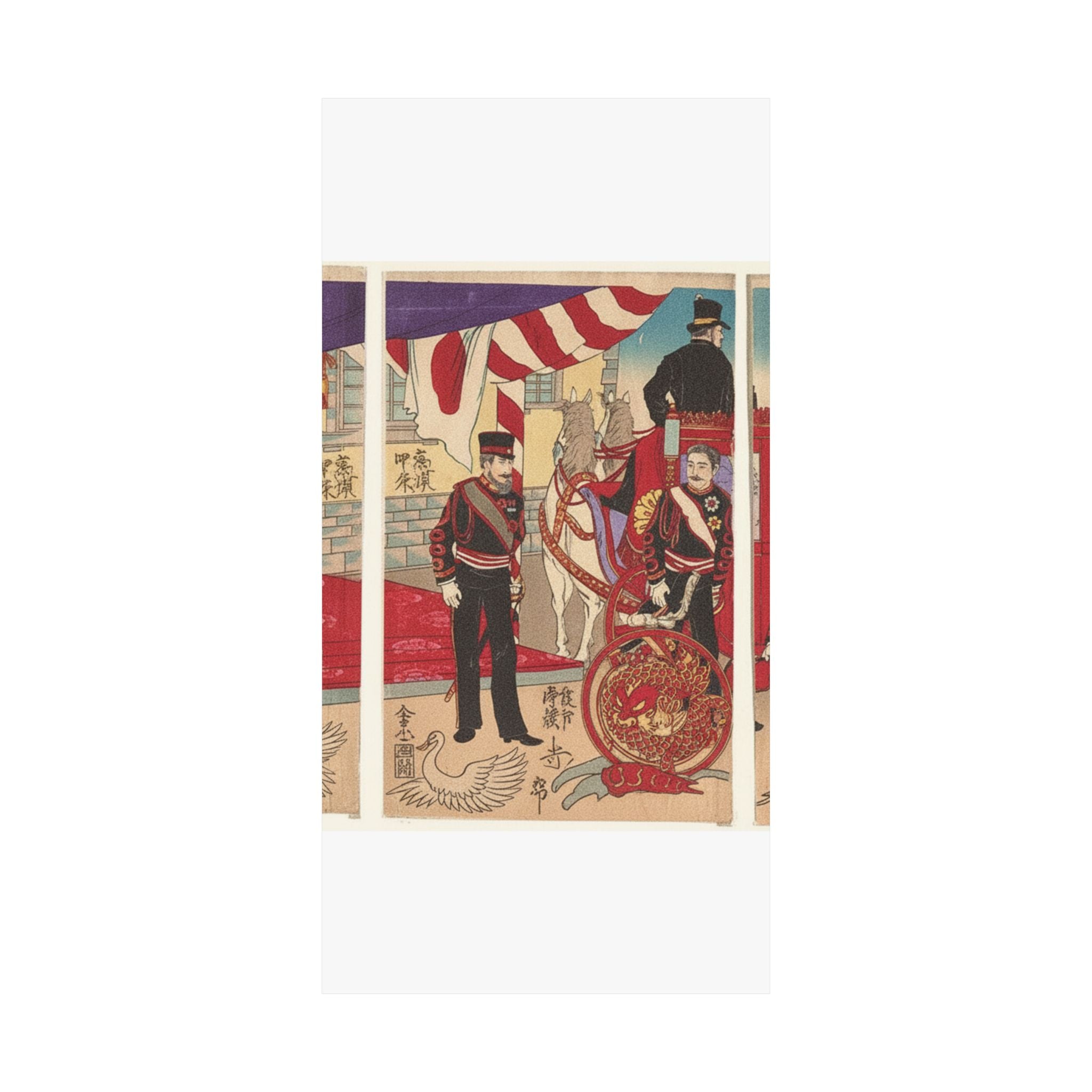 Japanese Street — Arrival Of The Emperor At Tokyo After The Victory (Russo-Japanese War) — Matte Poster