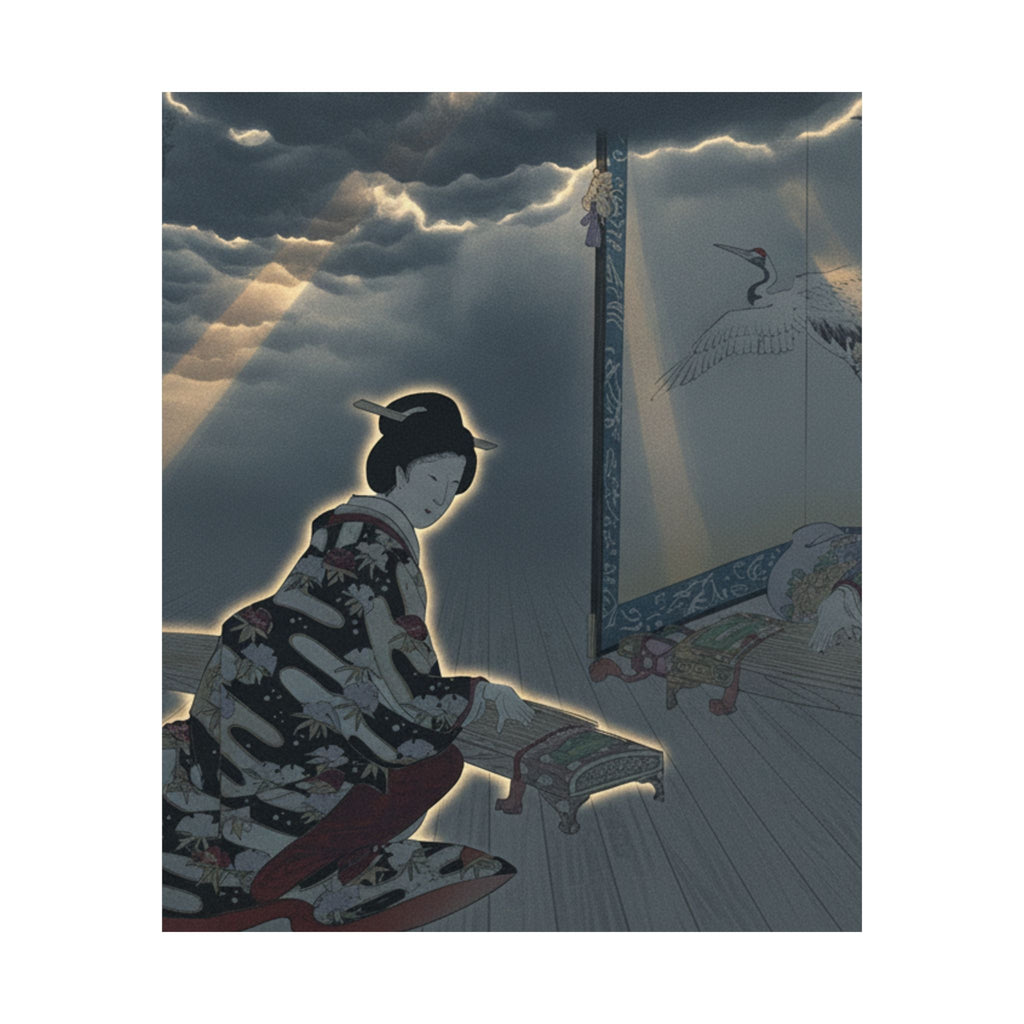 Dramatic Storm — Chiyoda Castle (Album Of Women) — Matte Poster