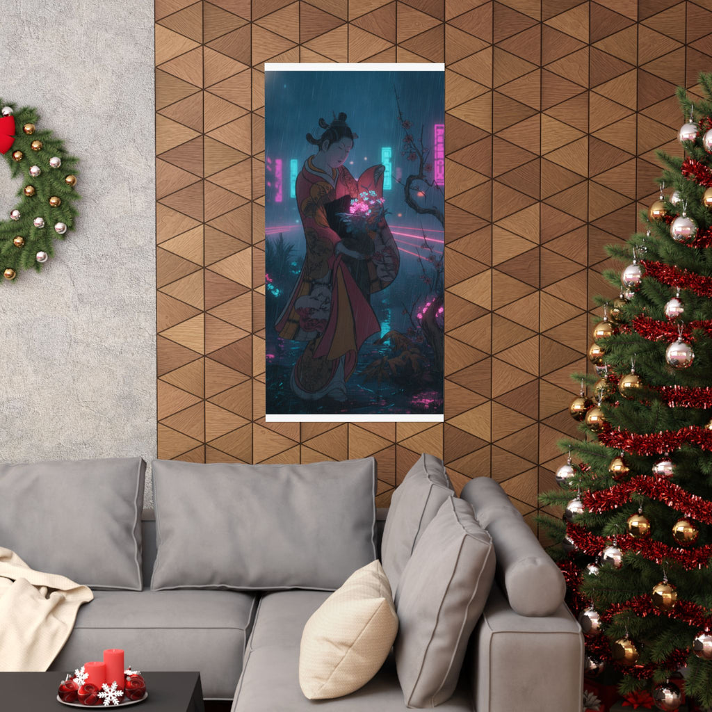 Neon Noir — A Young Lady In A Garden — Matte Poster