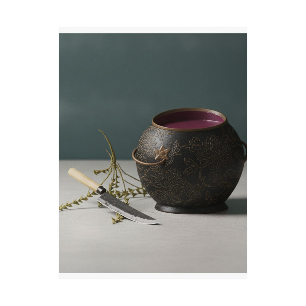 Product Marketing — Vase And Kitchen Knife — Matte Poster