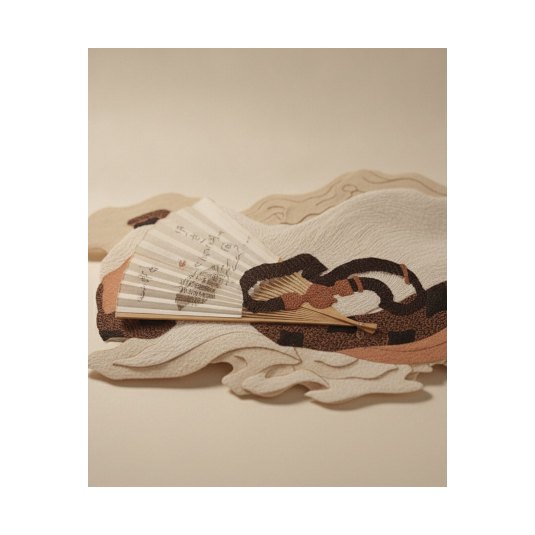 Product Marketing — Belt And Fan On A Piece Of Cloth — Matte Poster
