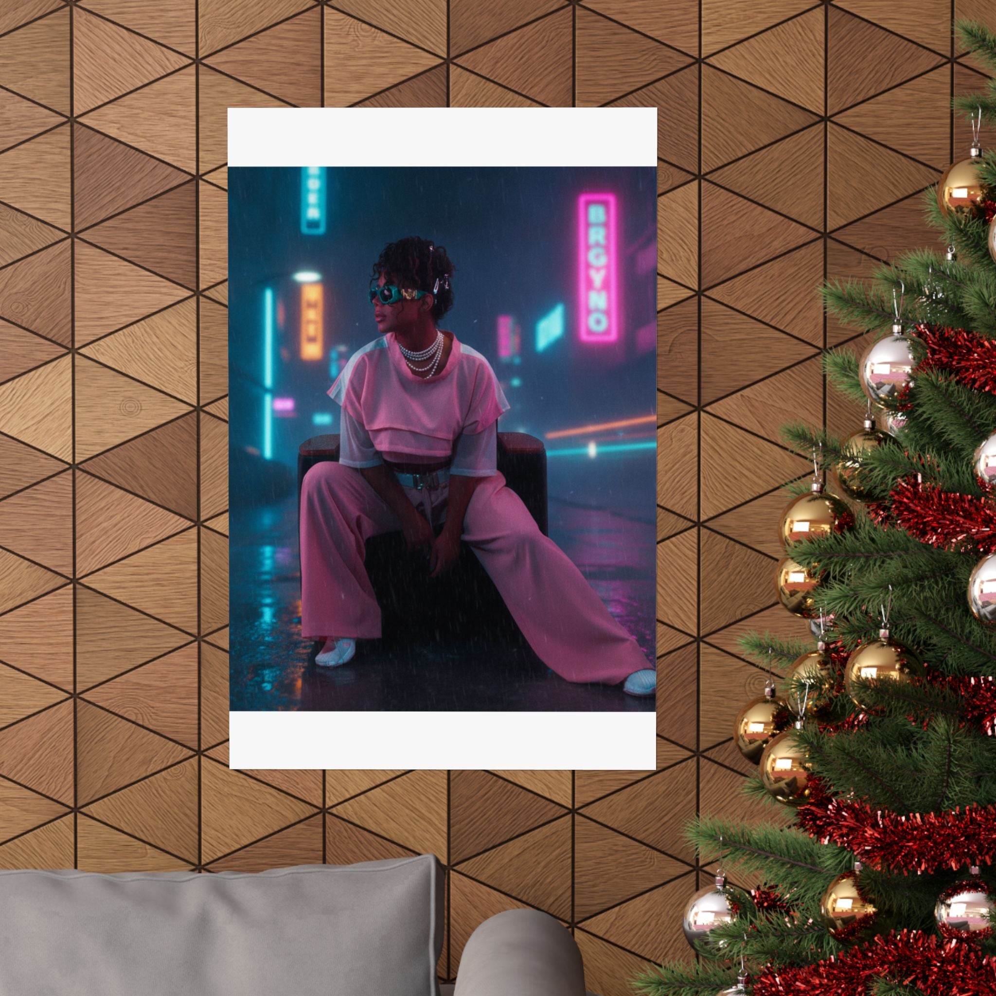 Neon Noir — Person — Matte Poster