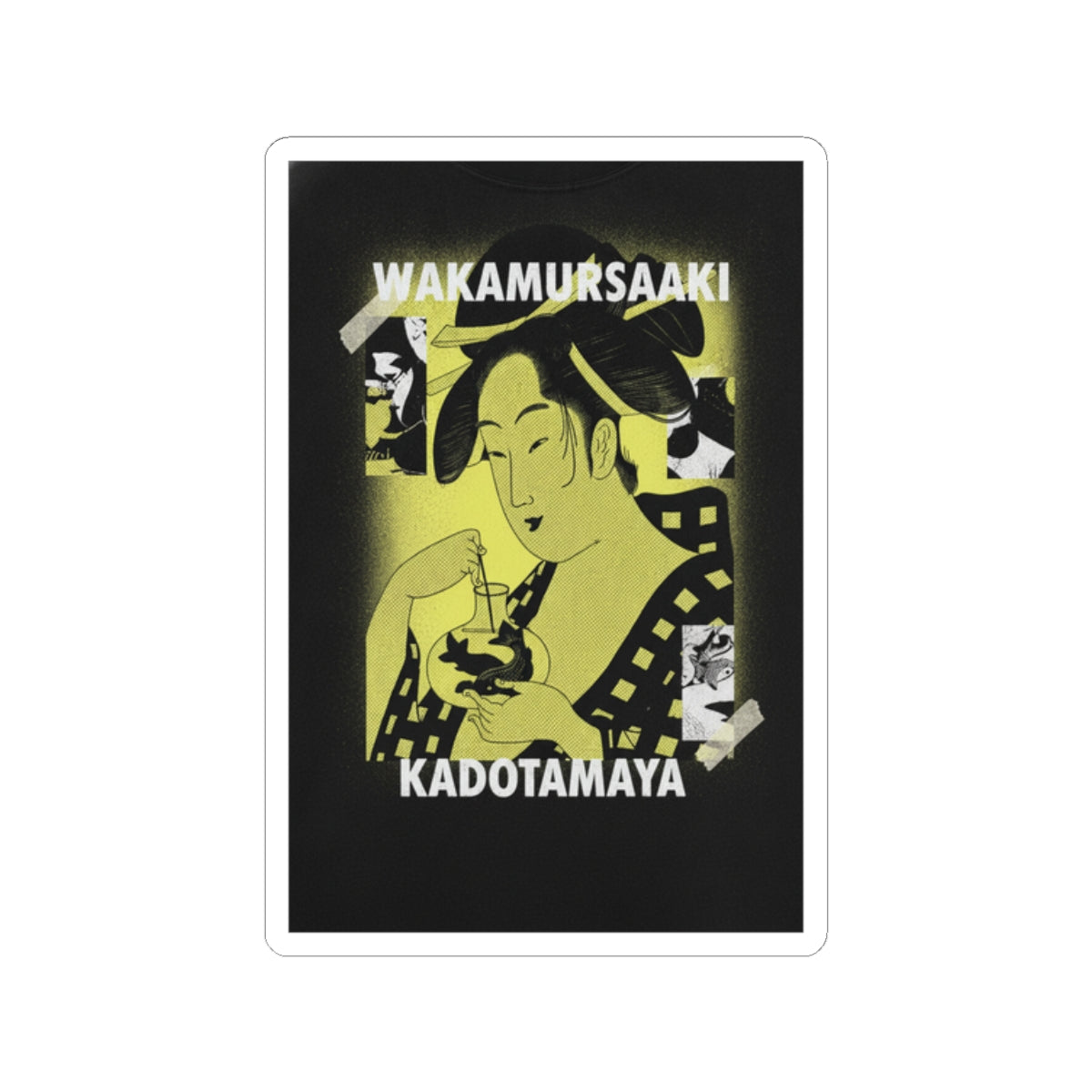 Streetwear Collage — Wakamurasaki Of The Kadotamaya — Kiss-Cut Sticker