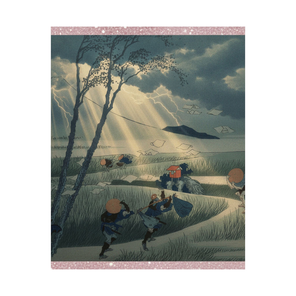 Dramatic Storm — Ejiri In Suruga Province (Sunshū Ejiri), From The Series Thirty-Six Views Of Mou — Matte Poster