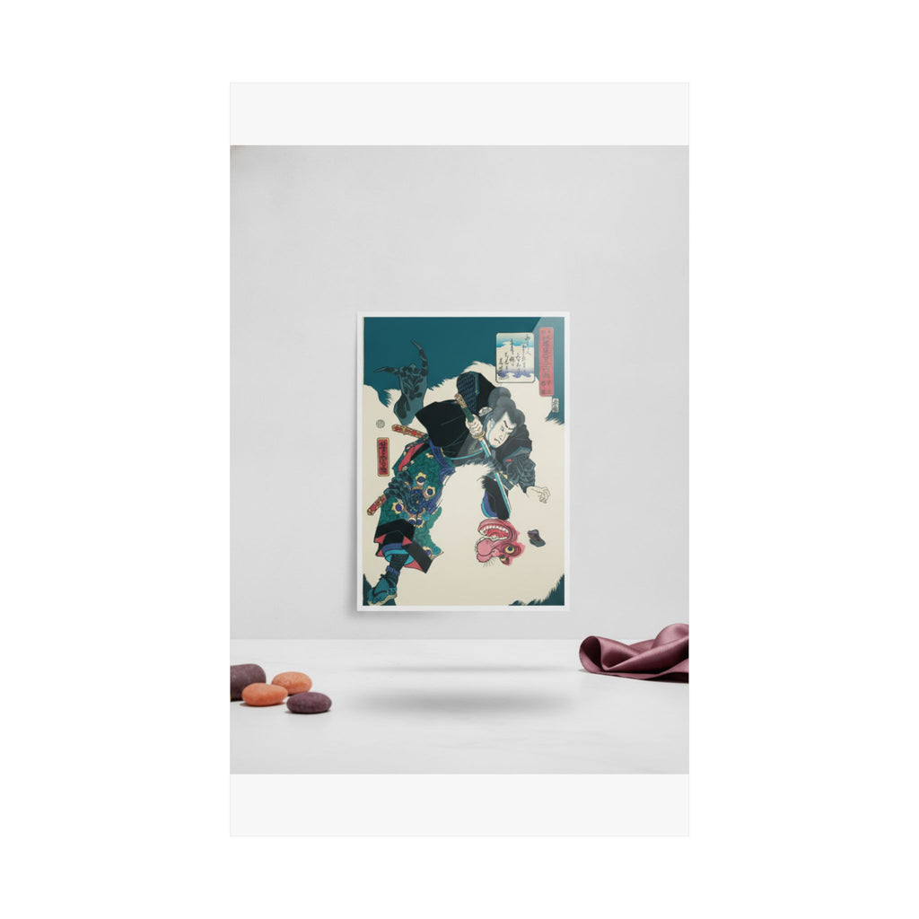 Product Marketing — The Warrior Slaying The Giant White Hihi — Matte Poster