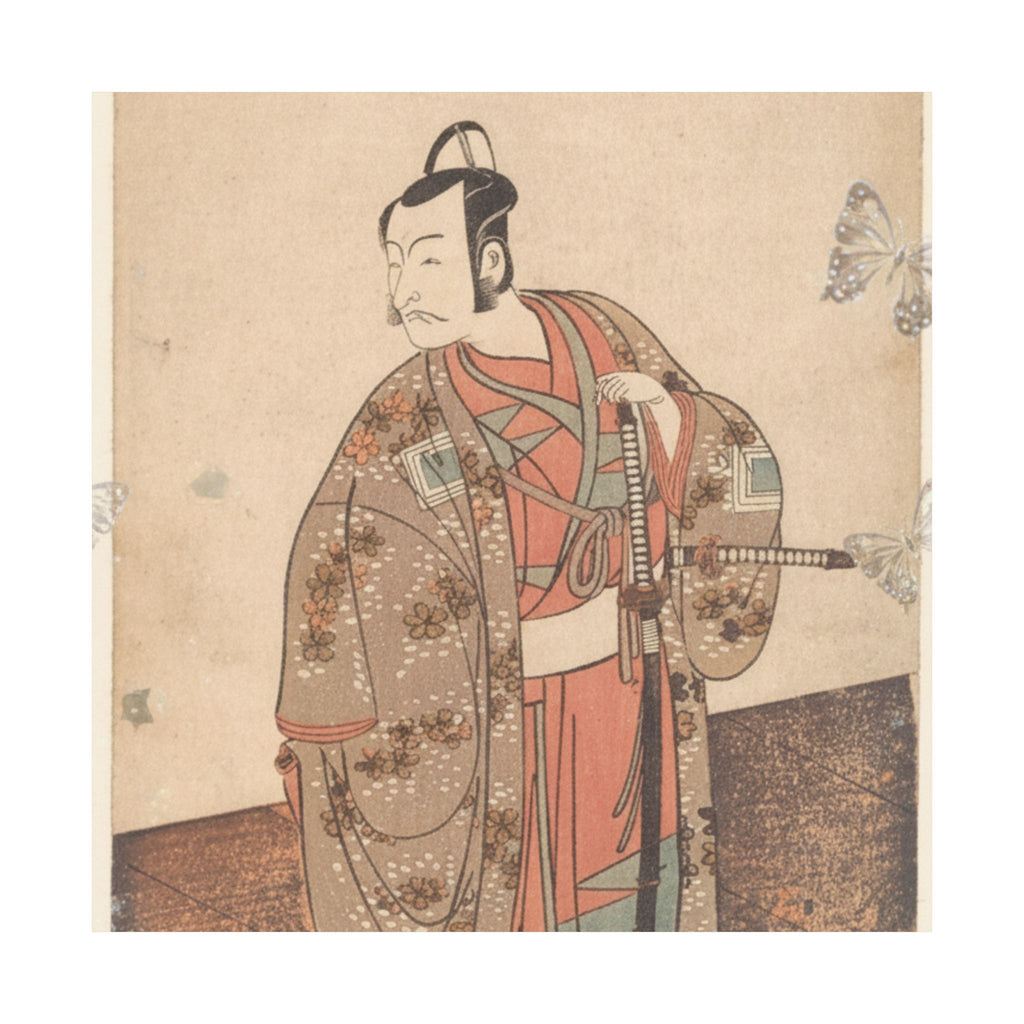 Ecommerce Main — The Actor Ichikawa Danjuro V Standing Inside Of A House And In Front Of An Engaw — Matte Poster