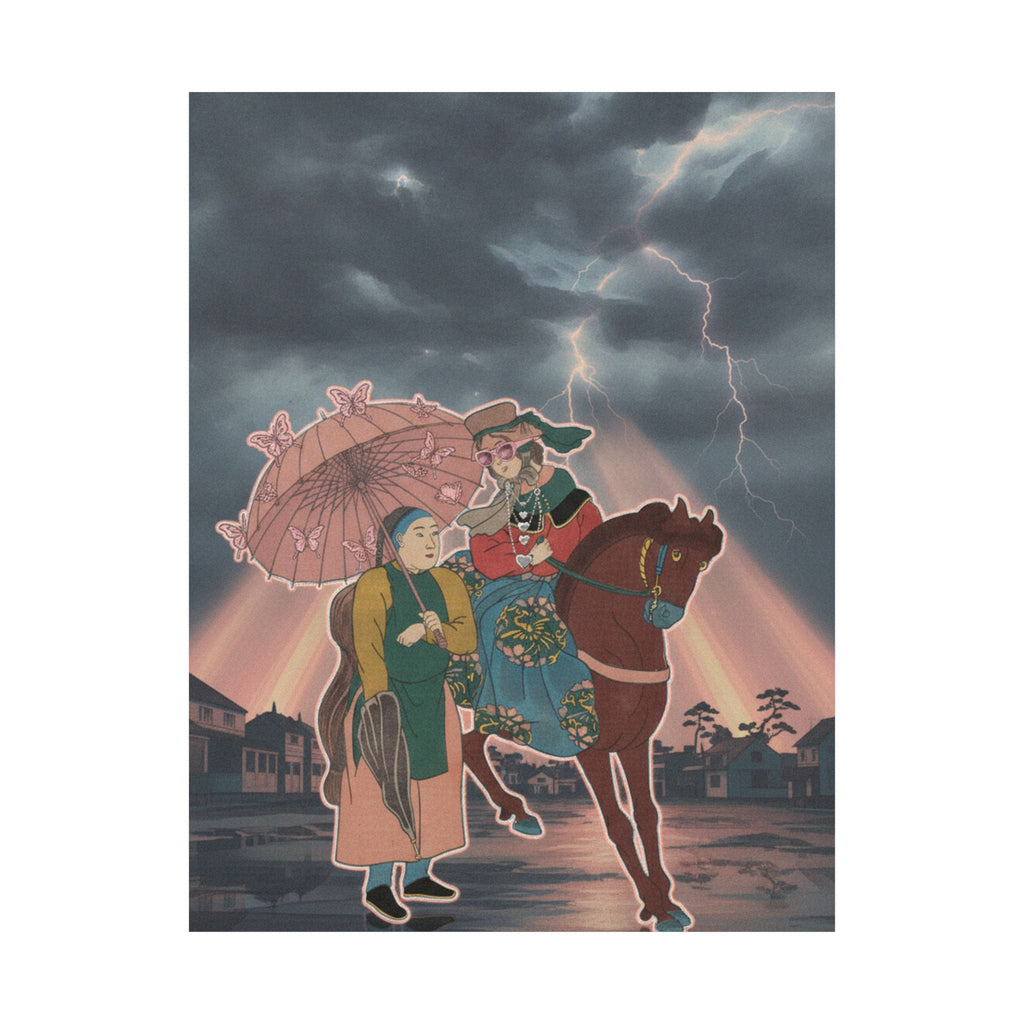 Dramatic Storm — An English Woman With A Chinese Servant In The Foreign District, From The Series — Matte Poster
