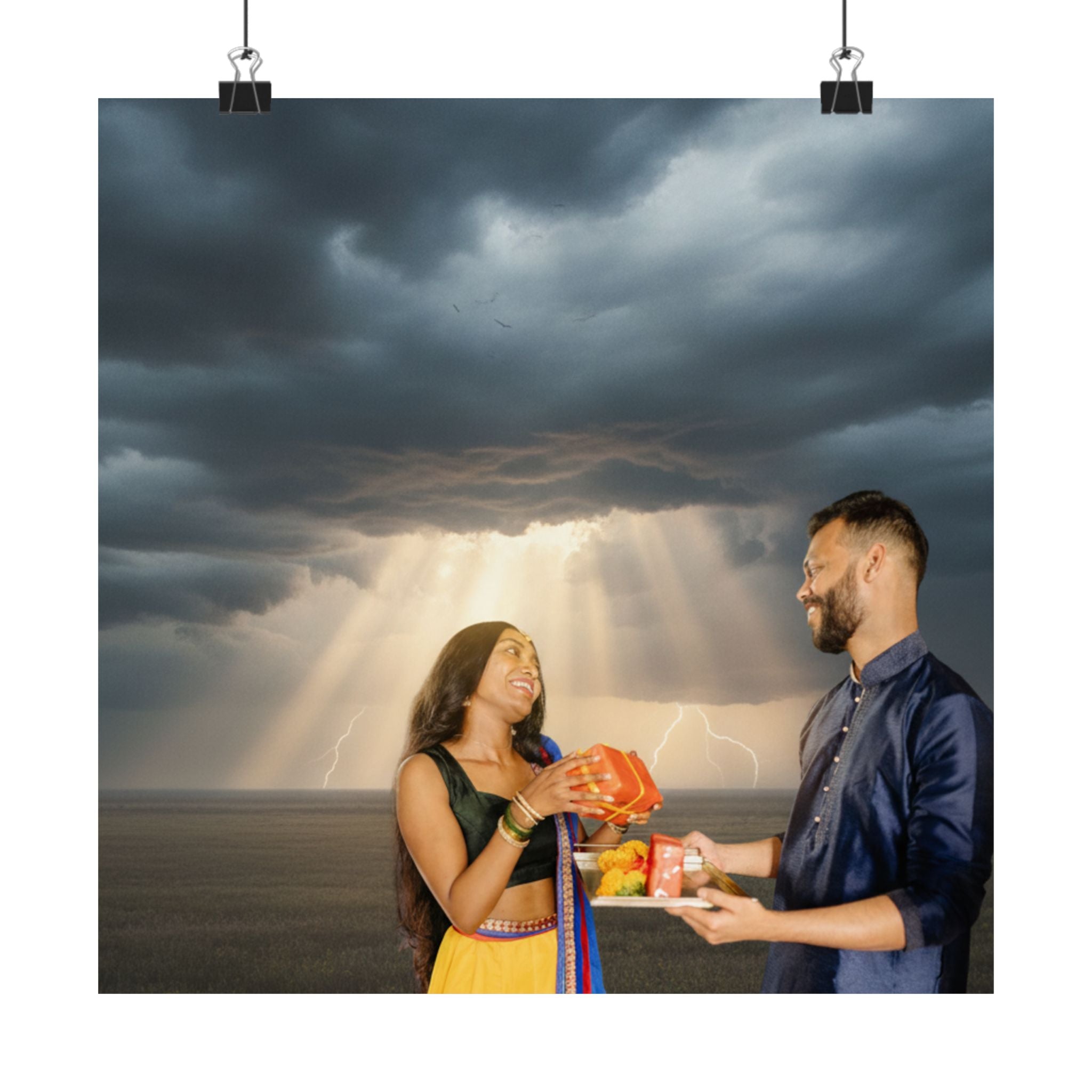 Dramatic Storm — Person — Matte Poster