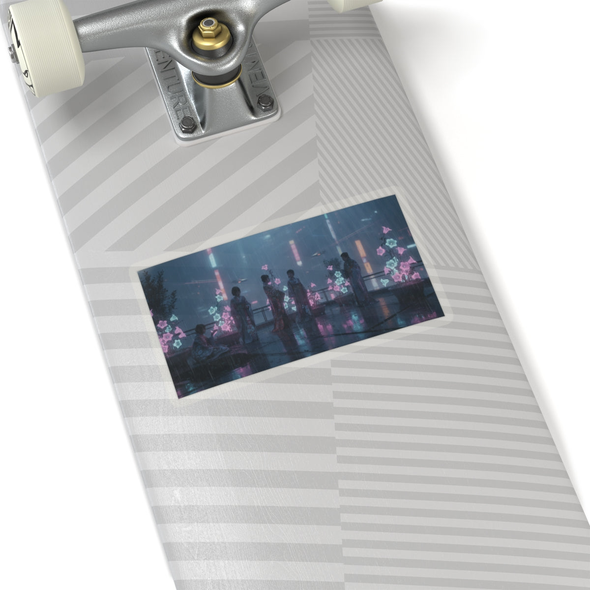 Neon Noir — Bellflowers (Asagao), From The Series Genji In Fashionable Modern Guise (Fūryū Y — Kiss-Cut Sticker