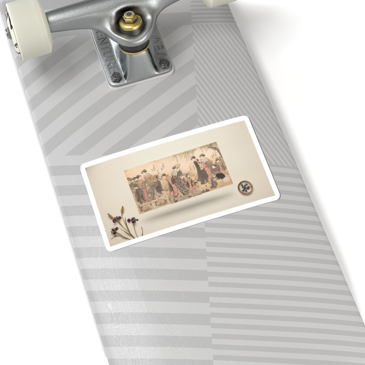 Product Marketing — Courtesans In An Iris Garden — Kiss-Cut Sticker