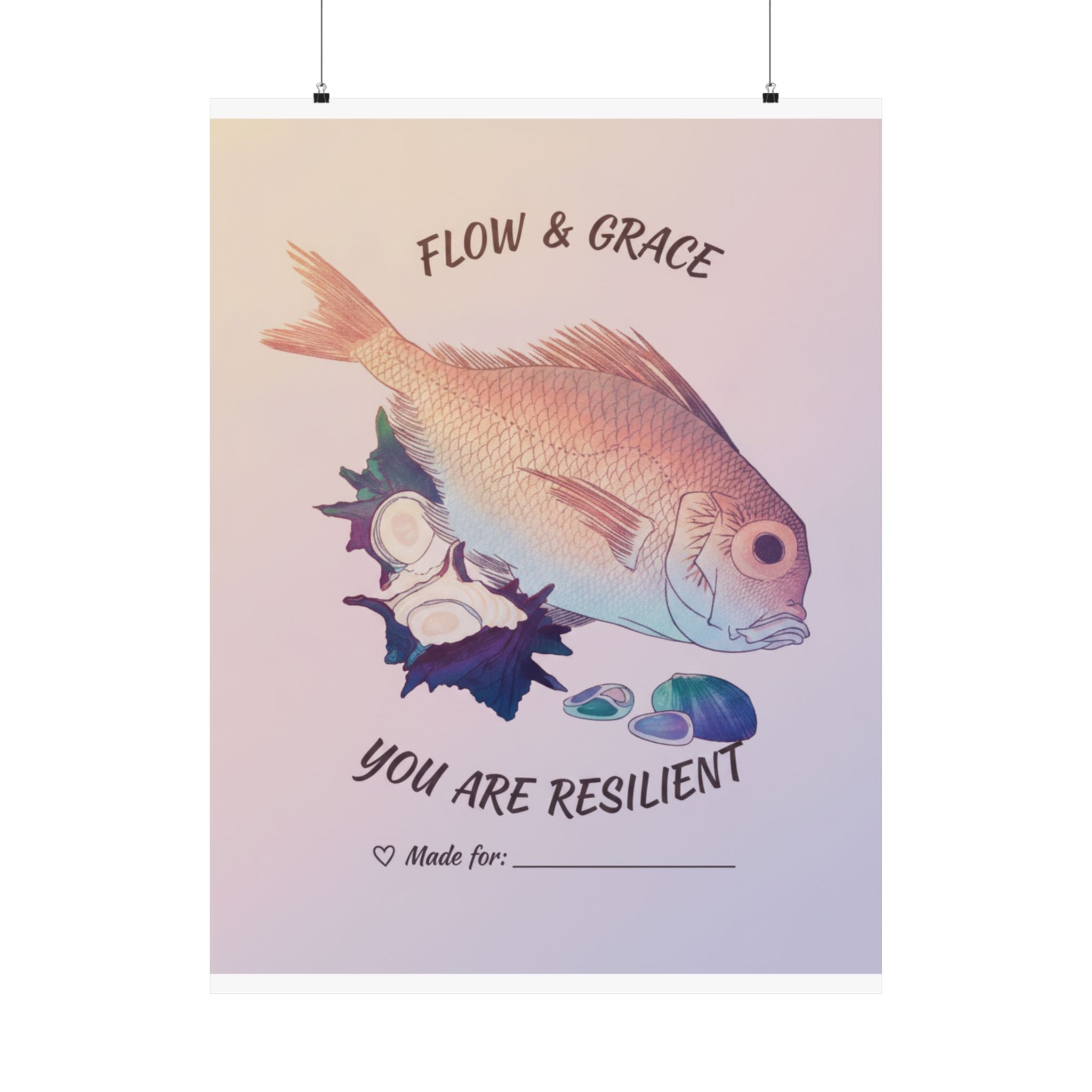 Affirmation — Tai Fish And Top-Shells — Matte Poster