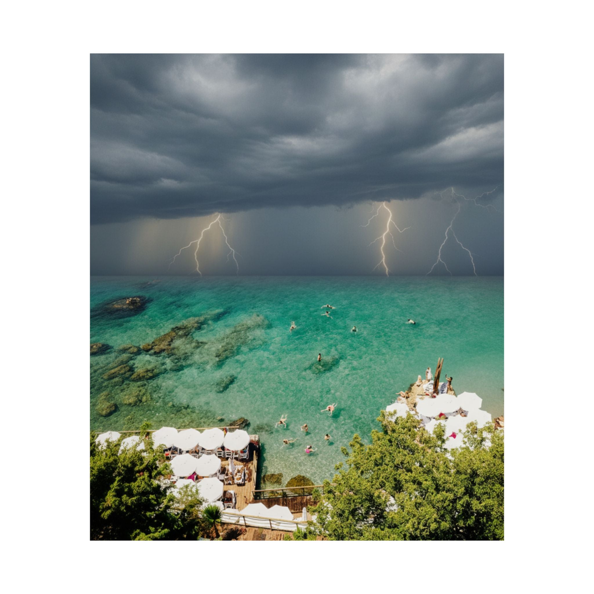 Dramatic Storm — Beach — Matte Poster