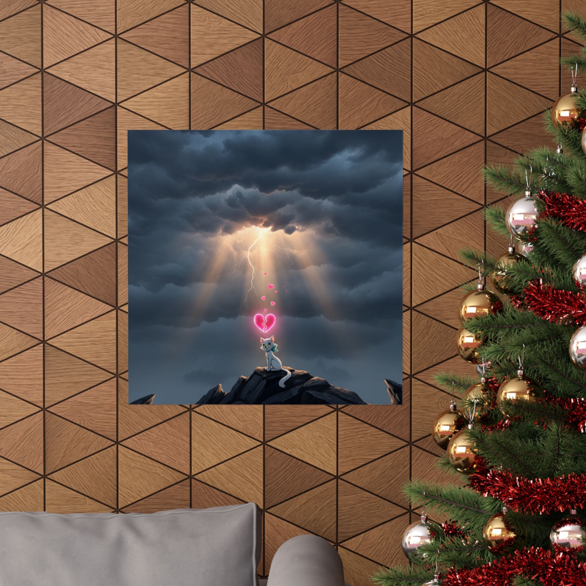 Dramatic Storm — Cat — Matte Poster