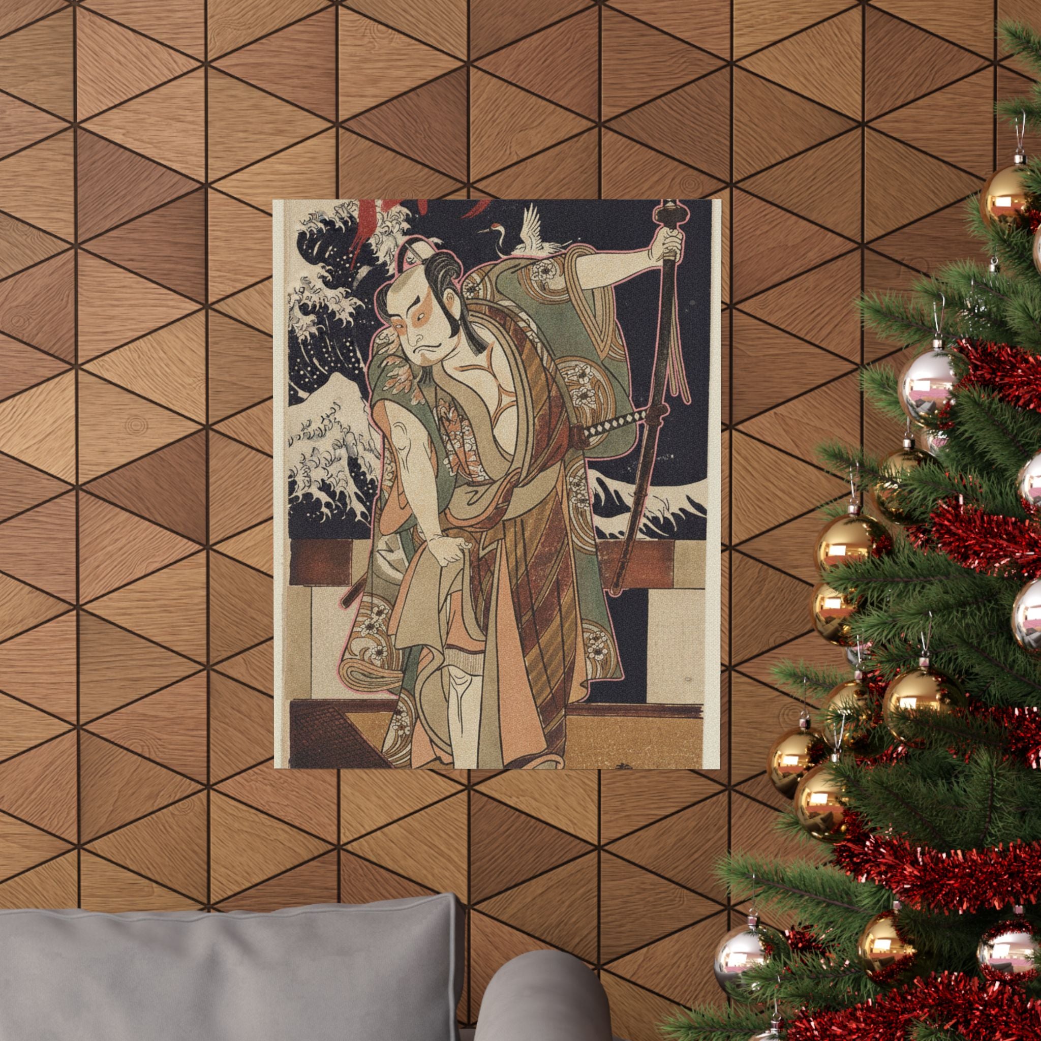 Japanese Street — The Third Otani Hiroji As A Samurai Of High Rank Standing In A Room — Matte Poster