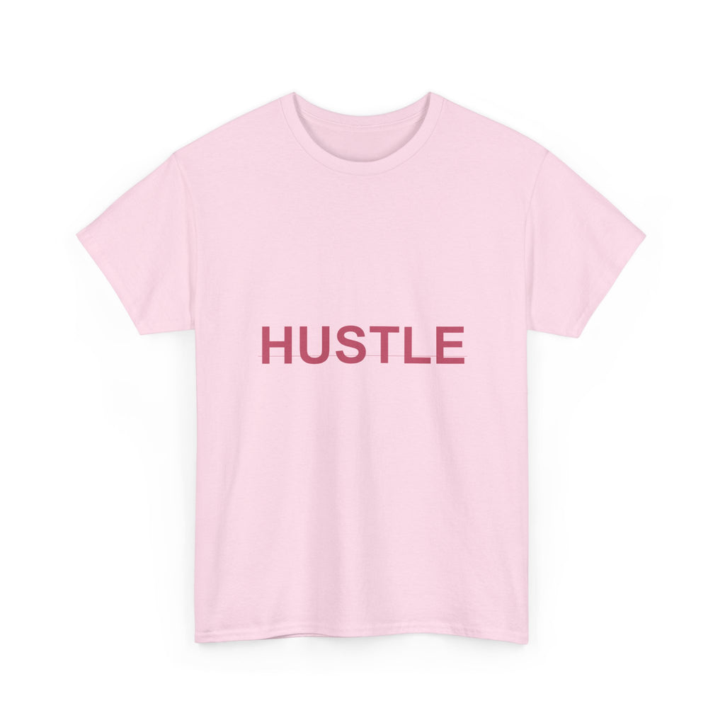 HUSTLE Bold Crimson Minimal Typography Graphic Tee