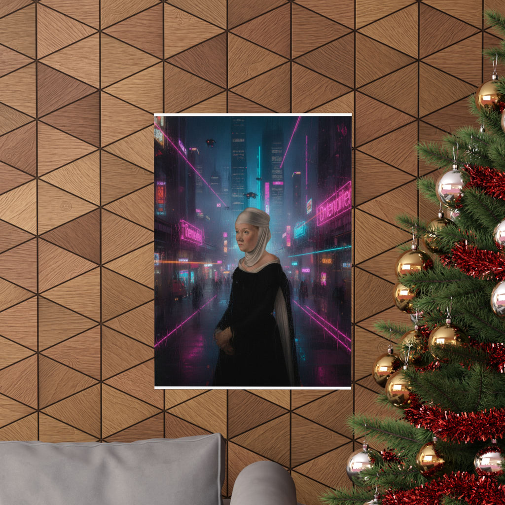 Neon Noir — Person — Matte Poster