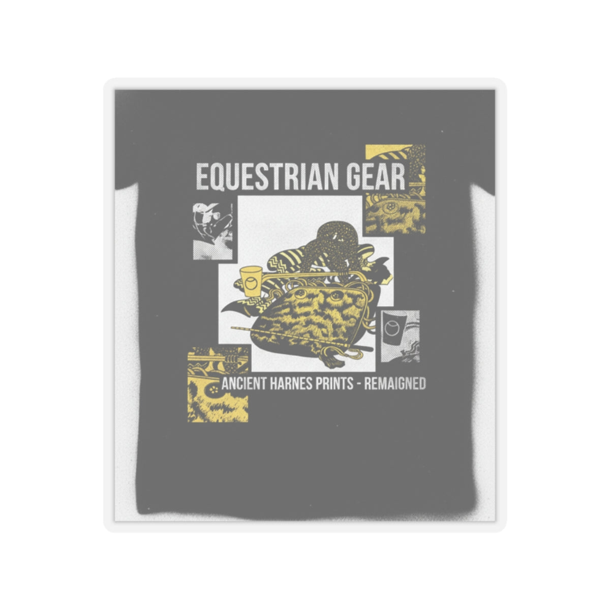 Streetwear Collage — Saddle, Horse-Dipper And Other Harness — Kiss-Cut Sticker